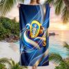 Пляжное полотенце Leeds United Football Мягкое из микрофибры Летнее полотенце Быстросохнущее Впитывающее полотенце для пляжа Бассейна Путешествий