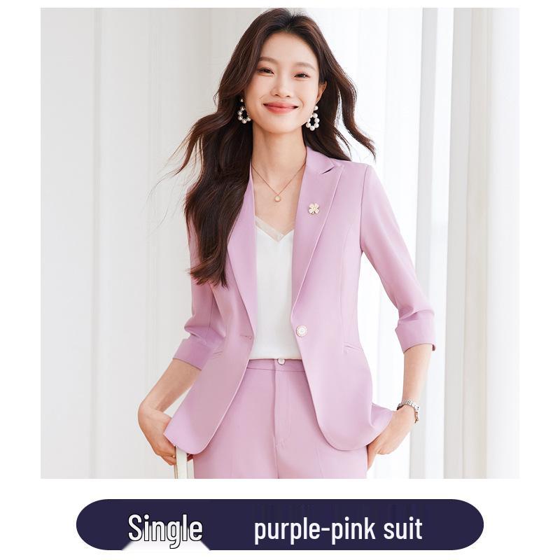 Женский профессиональный костюм с рукавом семь восьмых - Весенняя мода, формальное платье для работы и собеседований