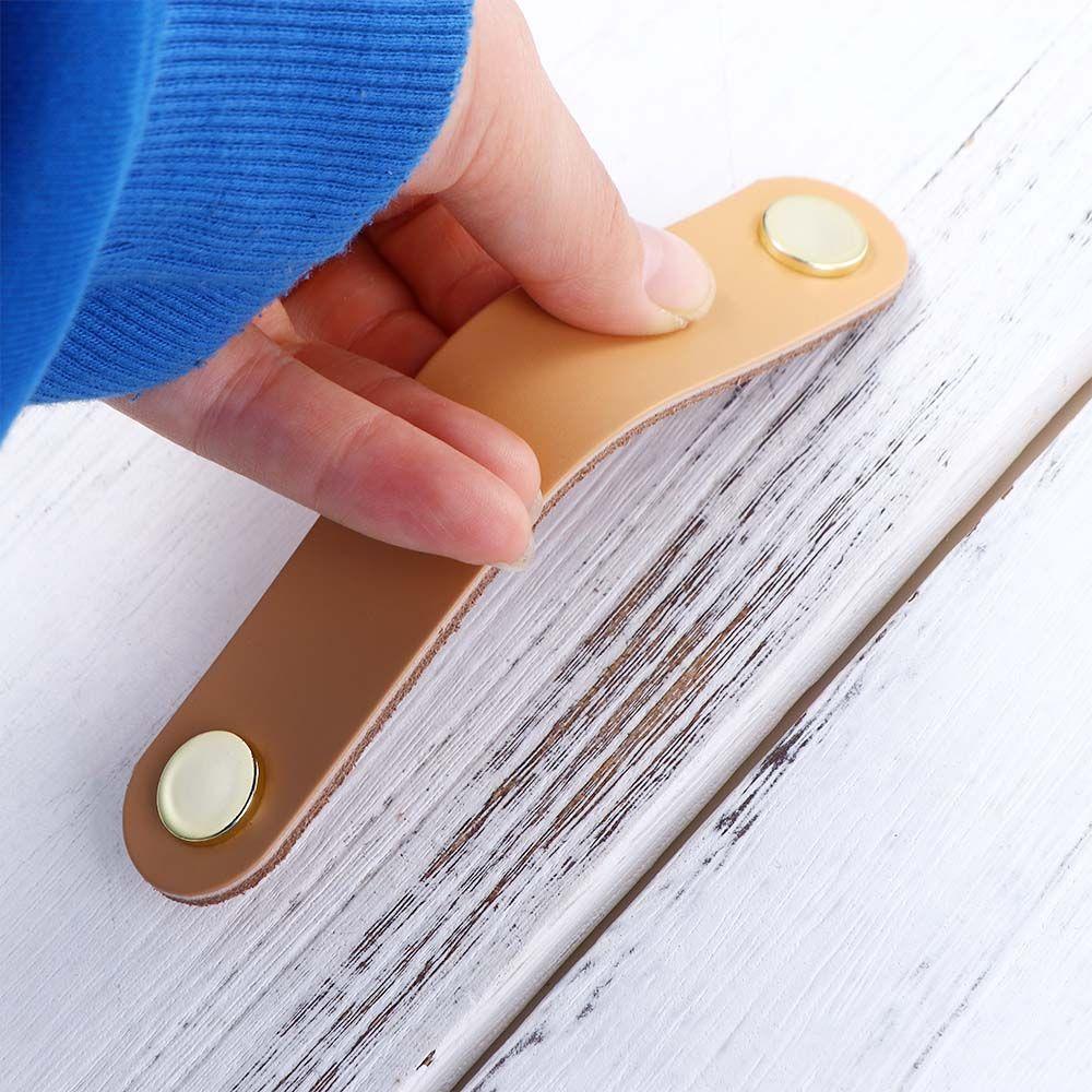 Modern Style Nordic Kitchen Wardrobe Cabinet Environmentally Soft Door Pulls Furniture Knobs Leather Handle Drawer Handle