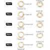 PH PandaHall Позолоченные 18K Открытые Соединительные Кольца 250 шт 5 Размеров Кольца Соединители Подвески Латунные Круглые Кольца 18/19/20 Калибра Ювелирные Кольца-O для Серег
