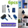 6шт бытовой малярный валик ручка инструмент для настенной живописи комнаты легко работать