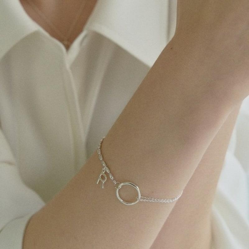 Beroe [Серебро925] Браслет с начальной буквой Oring