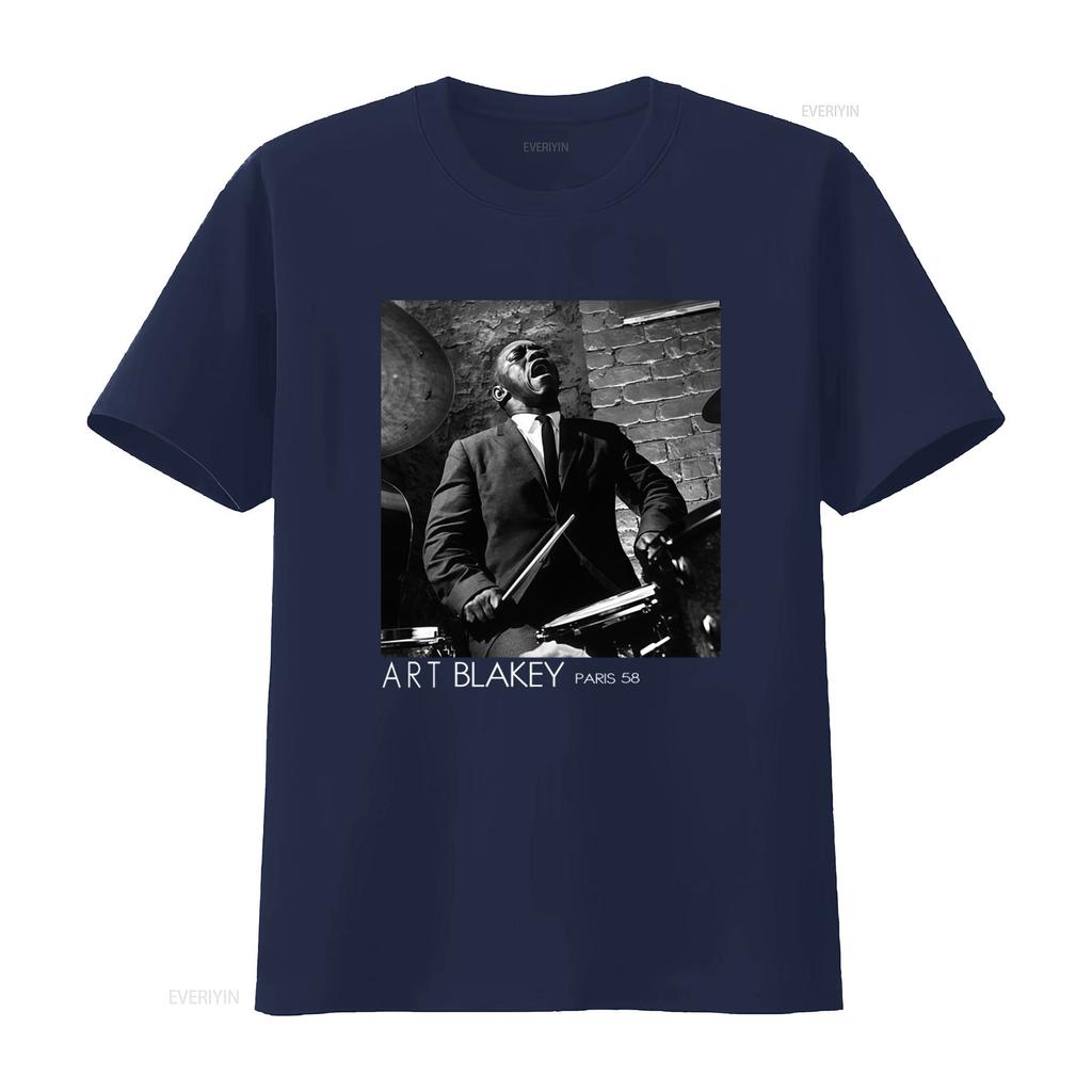 Art Blakey Jazz Music T Shirt All Size S 4XL Cotton Mens Vintage Paris 58 Design MR156 vintage Washed Stylish designer clothes