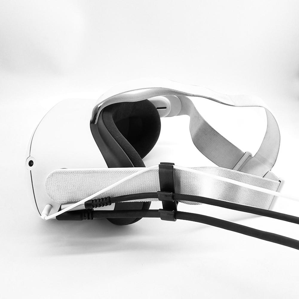 Зажим-пряжка для VR-кабеля Фиксатор кабеля данных Клипса для ремешка VR-гарнитуры Oculus Quest 2/Quest 3/Pico 3/Pico 4 Link Standard Аксессуары