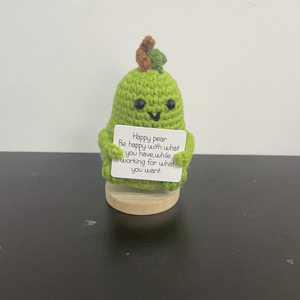 Handmade Positive Potatoes Doll With Card Home Decoration Knitting Penguin Bee Potato Doll Ornament Christams Party Room Decor