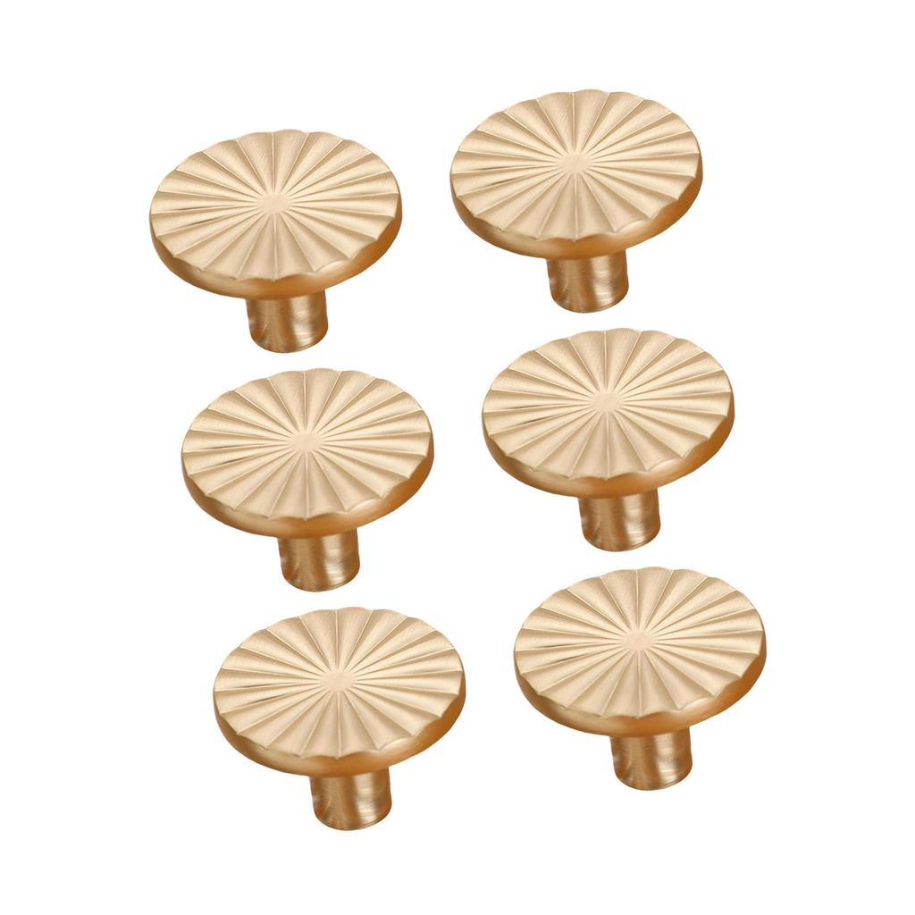 Набор из 6 элегантных ручек для ящиков, отделка матовая латунь, ручка из цинкового сплава для современной минималистичной домашней декорации, для ежедневного использования