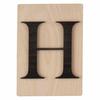 Wooden Letters - - H - 14.9 X 10.5 Cm - Black - Interior Decoration
