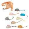 Rouly Cat Toys, Mouse, for Solo Play, Prevents Loneliness, and Helps Brush Teeth and Relieves Lack of Exercise (8 Pieces)