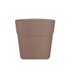 ARTEVASI Pot de fleurs rond CAPRI LARGE - Plastique - Réservoir d'eau - diamètre 35 cm - Taupe - L 34,6 x P 34,6 x H 33,2 cm