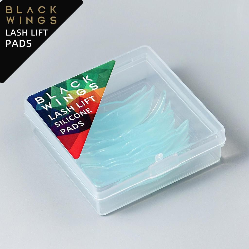 BLACKWINGS 5 Pairs Eyelash Perm Silicone Pads, Curling Pads for Lash Lift, with Size Guide Chart, Hypoallergenic Reusable Accessories