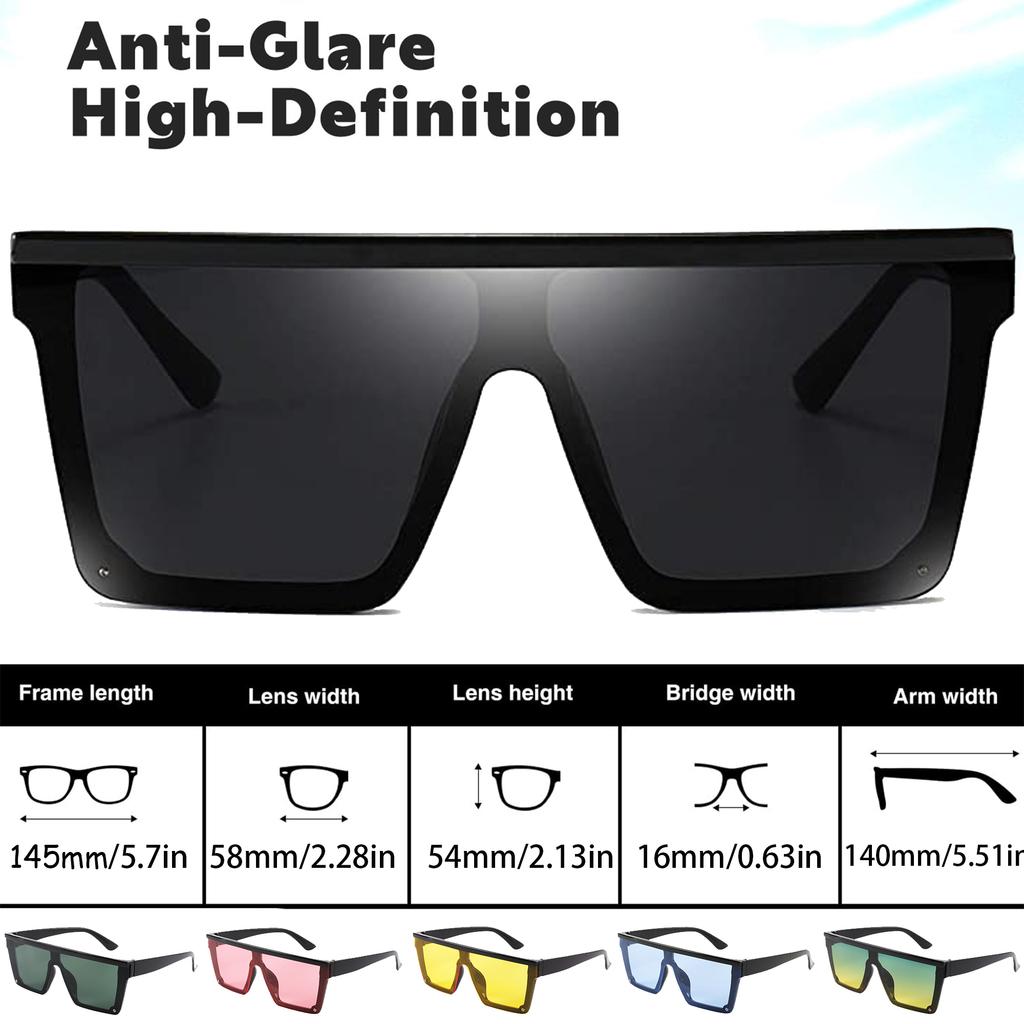Women's Sunglasses Oversized Frame Sunglasses for Women And Men Trendy Large Driving Sun Glasses Ladies UV Protective