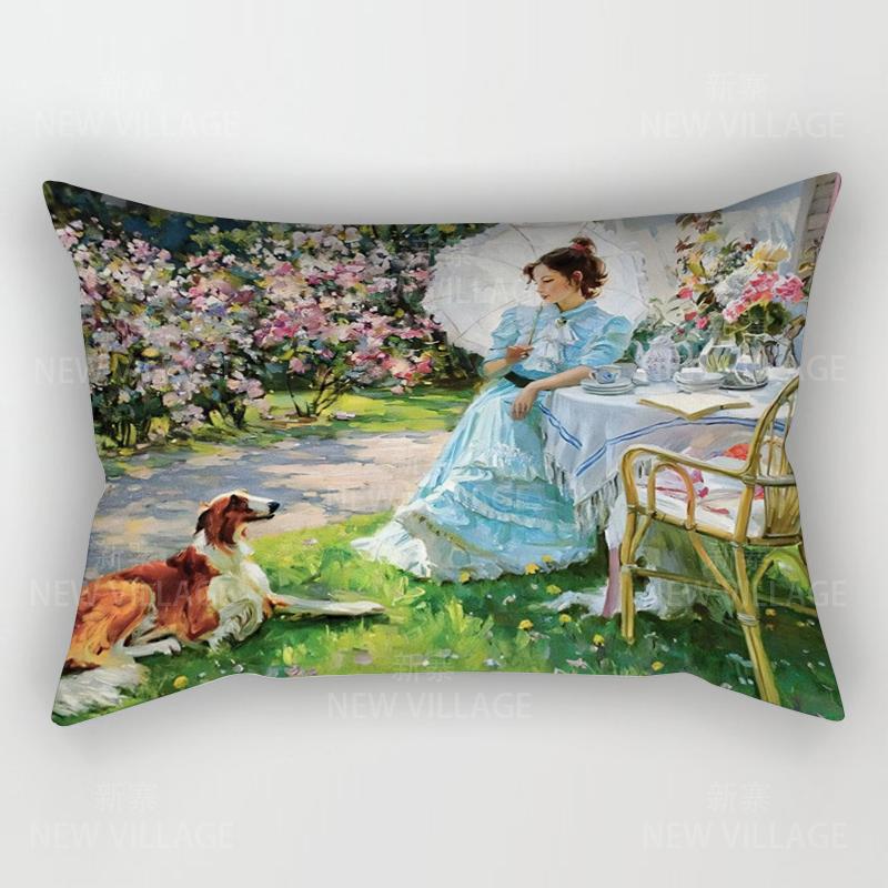 Home autumn decoration Oil painting style pillow cushion cover decorations throw pillow cover 30*50 pillowcase 30x50 40x60 50*70