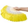 Hot Sell Dancer Practice Long Imitation Rayon Silk Fans Belly Dancing Fan Long Silk Fans Silk Fans