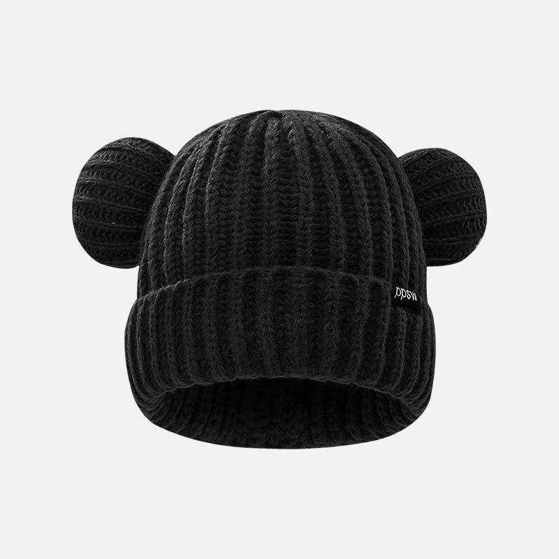 Уютная плюшевая шапка Lei Feng с ушками медведя: Утолщенная зимняя защитная шапка для ушей для женщин