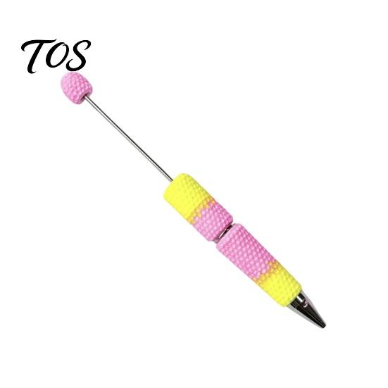 Beadable Ballpoint Pens DIY Pen, Colorful Fancy Beaded Crafting Gift for Students, Party Favors, Creative Office Supplies Customizable Beads