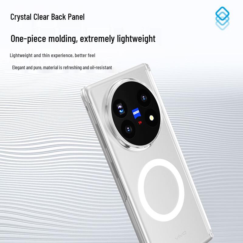 Прозрачный магнитный чехол-книжка для телефона vivo X Fold5