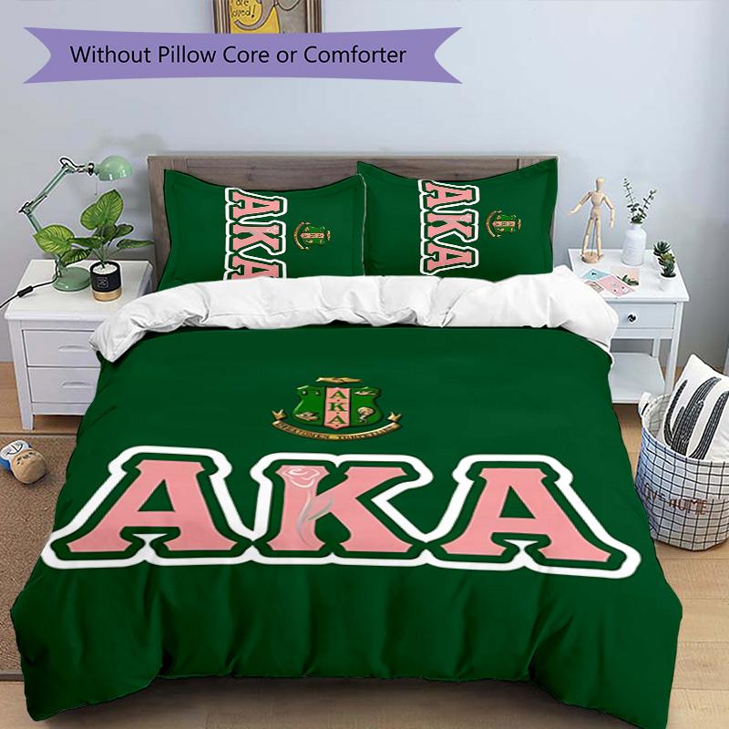3pcs AKA Logo5 pattern bedding set duvet cover set includes duvet cover &pillowcases, perfect all season bedroom decoration & gift