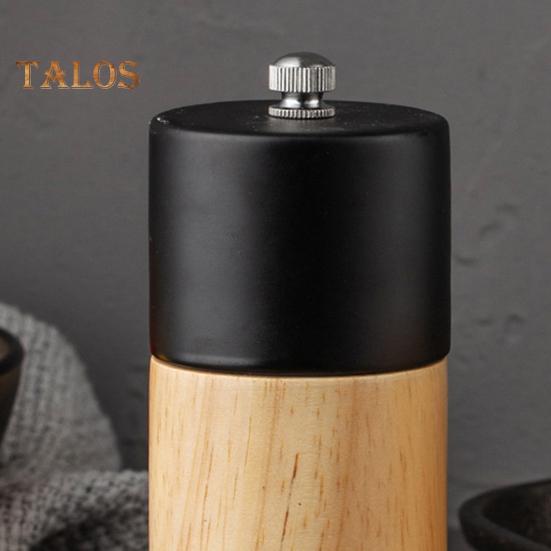 Spice Grinder Smooth Easily Grind Rustic High Quality Wooden Manual Spices Mill Ceramic Grinder for Restaurant