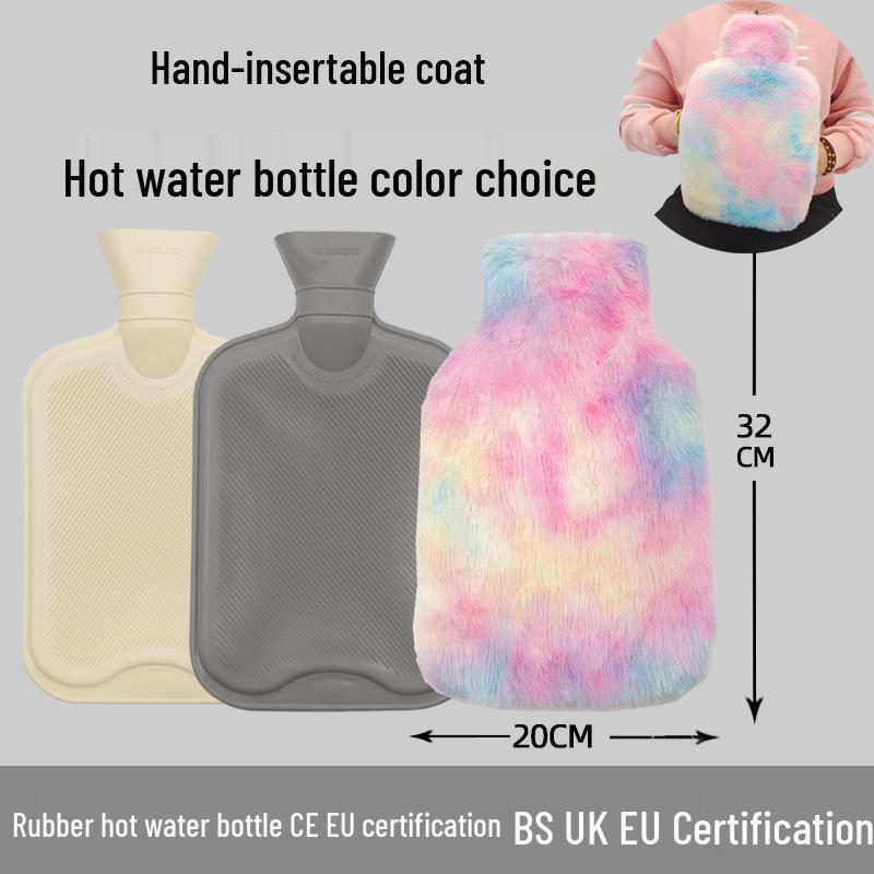 Explosion-Proof Hot Water Bottle: Rubber Design for Stomach and Feet, Long-Lasting Warmth