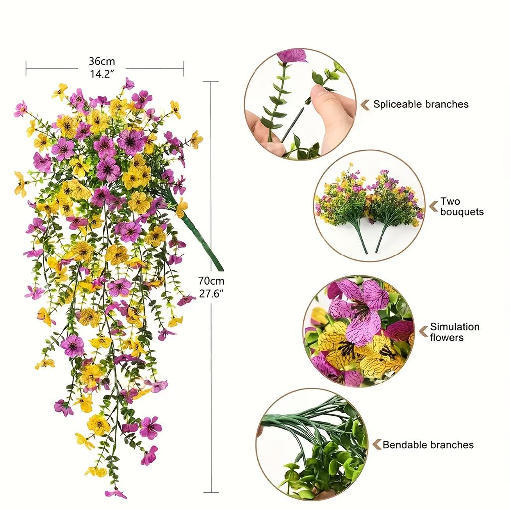 1 шт/2 шт изысканные реалистичные шелковые ромашки подвесные цветы для улицы искусственные растения цветок орхидеи