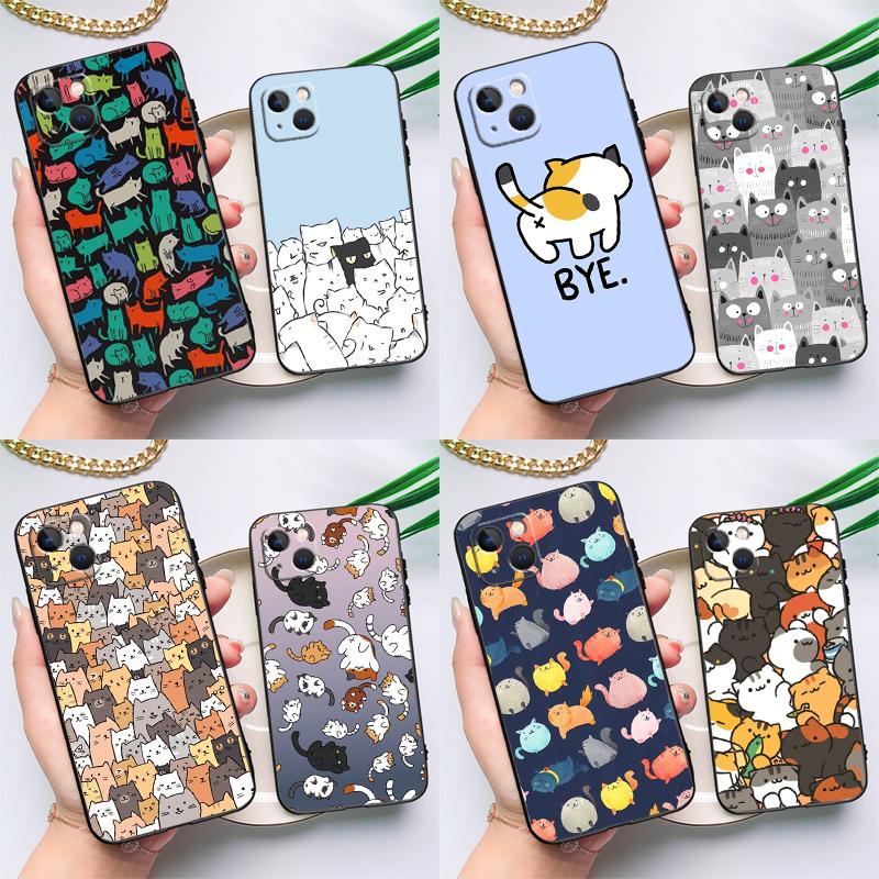 Милый Мультяшный Чехол-Кошка Для OPPO Reno 7 8 Lite 8T 10 11 12 13 Pro 12F 13F 14F OPPO Find X8 X6 X5 X9 Pro Чехол