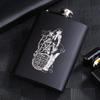 8OZ Black Matte Whisky Bottle Wine Pot Portable Flagon Stainless Steel Flask for Outdoor