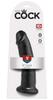King Cock - Realistic Curved Dildo with Suction Cup 23 CM Black