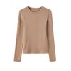 Футболка Boutique Mousse Cashmere Soft Waxy с длинным рукавом для женщин, осень-зима, новая внутренняя базовая рубашка