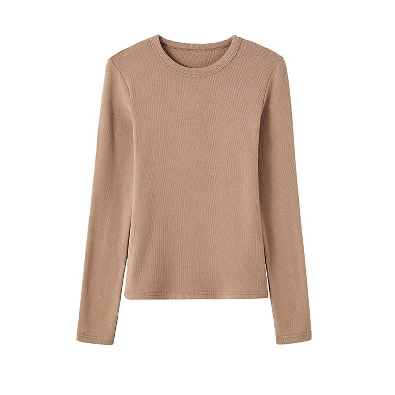 Футболка Boutique Mousse Cashmere Soft Waxy с длинным рукавом для женщин, осень-зима, новая внутренняя базовая рубашка