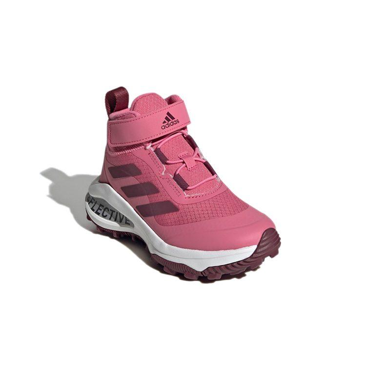 adidas Fortarun Atr El K Удобные Нескользящие Износостойкие Высокие Детские Беговые Кроссовки Розово-Красные Детские GZ0163