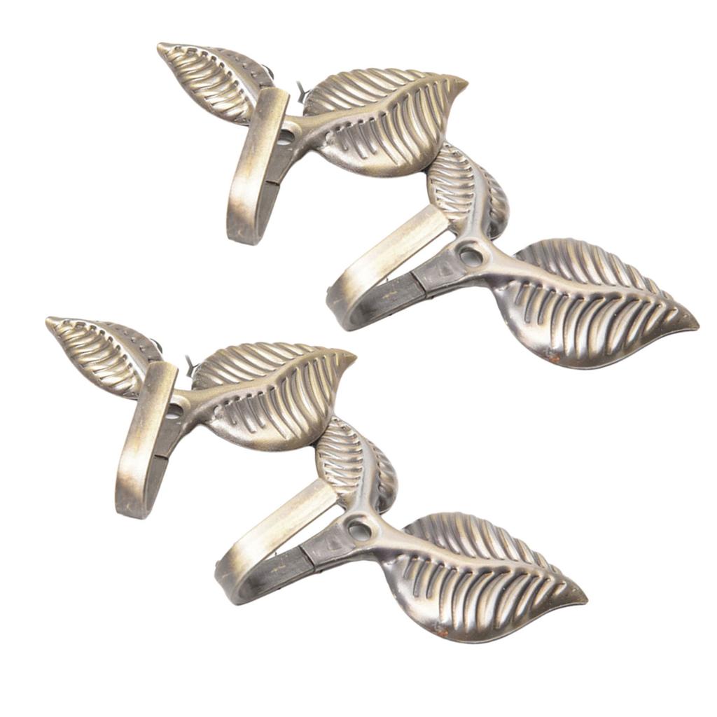 4 шт. крючки для подхватов для штор, винтажные крючки для подхватов для штор в форме листьев, настенные крючки для подхватов для штор, вешалка для полотенец