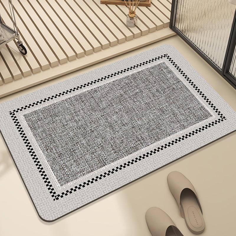 Простые современные, сохнущие на воздухе и впитывающие коврики для ванной комнаты, противоскользящие водонепроницаемые ковры, износостойкие и грязеотталкивающие подушки для ног