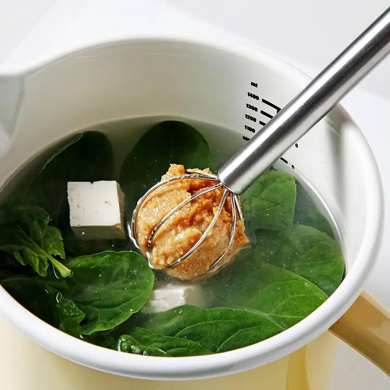 Stainless Steel Miso Mixing Spoon Double Head Measuring Mixer Egg Liquid Sauce Whisk