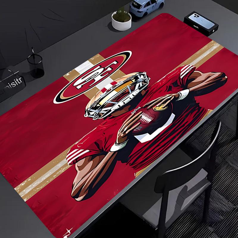 San Francisco 49ers LOGO Mouse Pad - Non-Slip Rubber Base, Smooth Surface for Work,Gaming,Office,And Home Use, Desk Mouse Pad