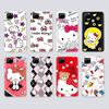 Прозрачный чехол для Samsung A04 A14 A23 M33 M53 Realme 10 9 C35 C55 VIVO X80 Infinix Hot 30 Note 11 Tecno Spark 8P Pro L-28 Cute Hello Kitty