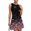 Women's Fashionable Casual Printed Sleeveless Round Neck Dress Sleeveless Round Neck Dress