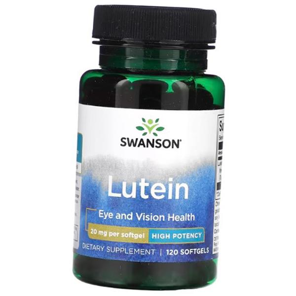 Лютеин для глаз, Lutein High Potency 20, Swanson 120гелкапс (72280032)