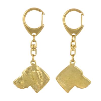 Выжла, венгерская короткошерстная легавая - позолоченный брелок с собакой в подарочной коробке, украшение для сумочки, роскошный аксессуар от бренда