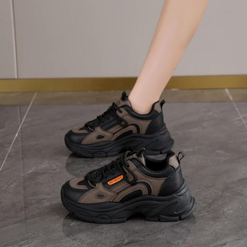 Осенняя популярная высококачественная обувь для пап, спортивная и женская обувь для отдыха, толстая подошва, круглая носовая часть, большие носовые части, несколько моделей, звездная обувь