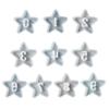 Hollow Number Silicone Molds Star Shape Casting Mould Epoxy Resin Mould DIY Baking Molds Candle Molds Home Decorations