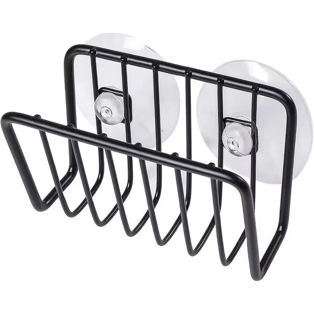 Wall-Mounted Sink Shelving Suction Cup Sink Sponge Rack Drain Storage Shelf  Kitchen Supplies