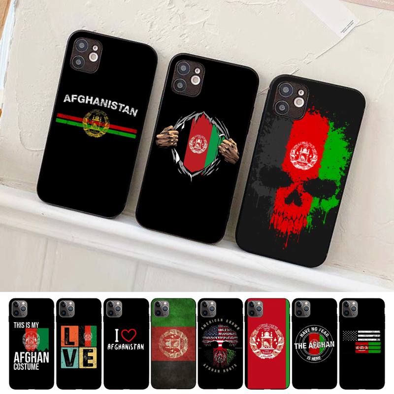 Чехол для телефона с флагом Афганистана для iPhone 13 8 7 6S Plus X 5S SE 2020 XR 11 12 mini pro XS MAX