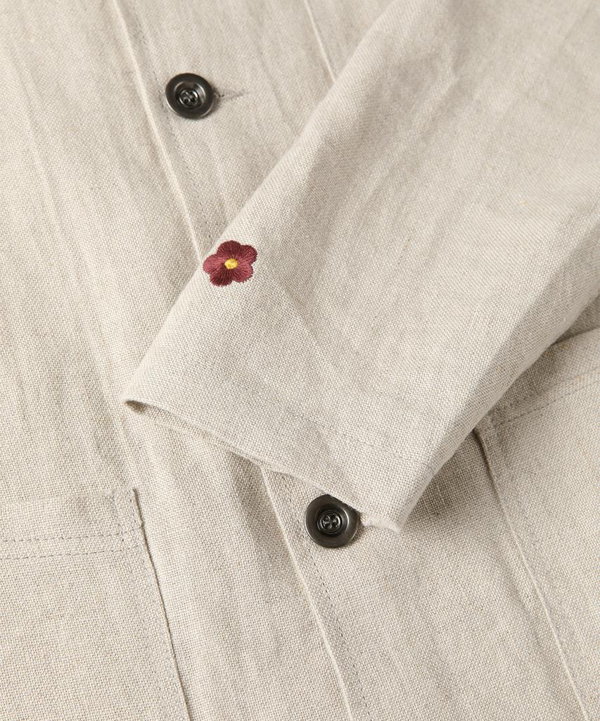 Panicale Oatmeal Linen Work Jacket