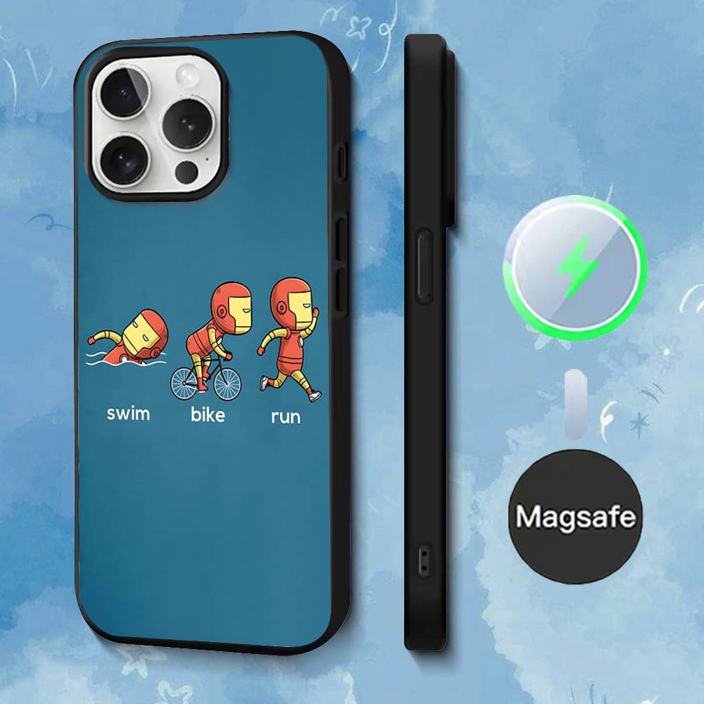 Чехол для телефона Triathlon для iPhone 17,16,15,14,13,12,11,Pro,Max,Plus,Mini,SE4,E Магнитный Magsafe Беспроводная зарядка