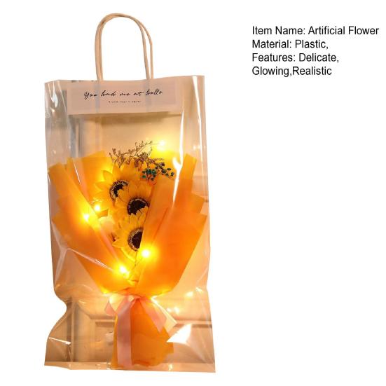 Красивый цветок-симулятор с сумкой, теплый свет, подарки ко Дню матери