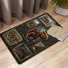 Prehistoric Dinosaur Gallery Pattern Rug Floor Mat for Living Room or Bedroom Soft and Comfortable Carpet a Gift for Birthday and Holiday.