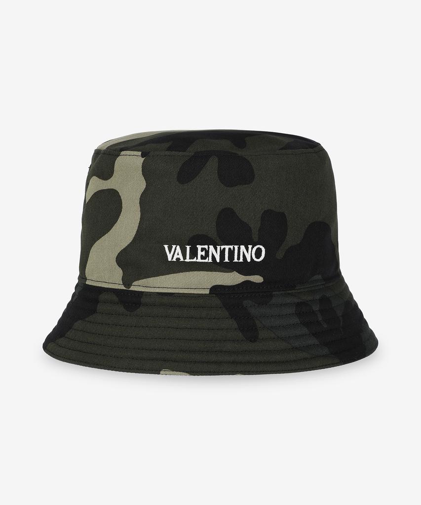 VALENTINO Camouflage Reversible Bucket Hat - Camouflage: Black / 5Y2Hga14Sclfem