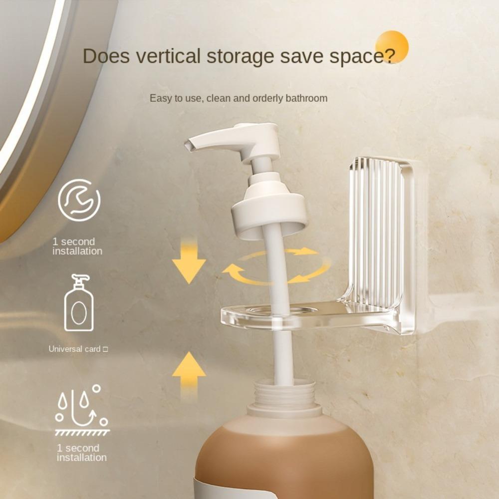 Adjustable Shampoo Bottle Holder Non-rust Hand Soap Wall Hanger Shower Gel Bottle Rack  Bathroom