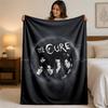 The Cure Print Flannel Blanket Cozy Lightweight Plush Throw Blanket For Bed Sofa Household Use