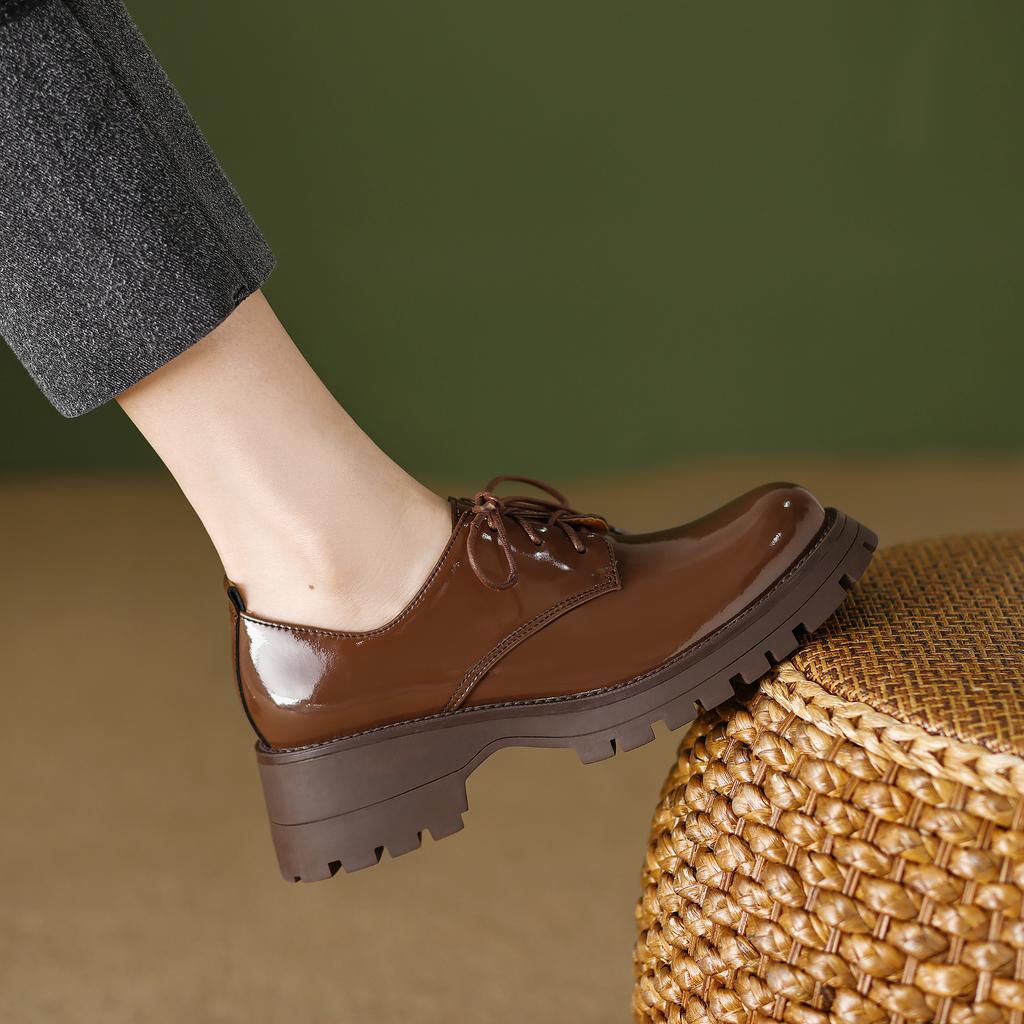 Модная женская обувь AIYUQI Лоферы 2025 Новая Натуральная кожа Повседневная Весенняя обувь Женская Обувь Оксфорды в студенческом стиле Женская